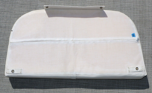 Marine Boat Snap On Bottom Seat (Console?) Cushion - White 27" x 14" - Picture 2 of 7