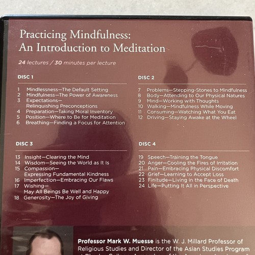 Great Courses Practicing Mindfulness: An Introduction to Meditation-4 DVDs - Picture 3 of 6