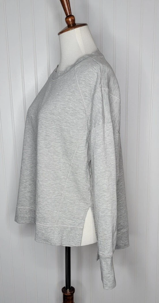 sweaty-betty crewneck pullover split hem sweatshirt