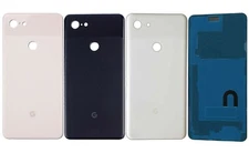 Back Glass Battery Cover Rear Door + Camera Lens Replacement for Google Pixel 3