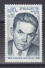 France année 1974 Personnages célèbres Edmond Michelet N°1825** réf 3362