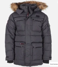CANADA WEATHER GEAR  Men's Snorkel Parka Puffer Jacket color charcoal size XL