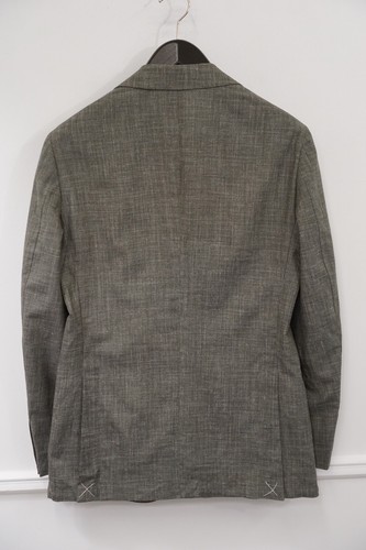 Men Suitsupply Blazer Havana Jetted Green Linen Silk Wool Size EU46 UK/US36 - Picture 2 of 8