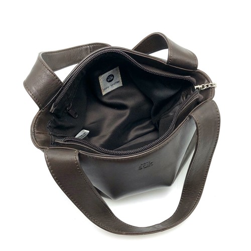 THE SAK Brown Mini Tote Leather Bag Top Handle Zip Womens Casual Handbag - Picture 6 of 7