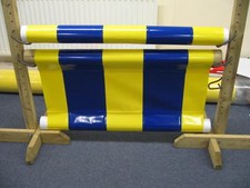 "SKINNY" REITSPORT SPRUNGF&Uuml;LLER, BLAU & GELB, PFERD/PONY SCHULHILFE, 700 PVC