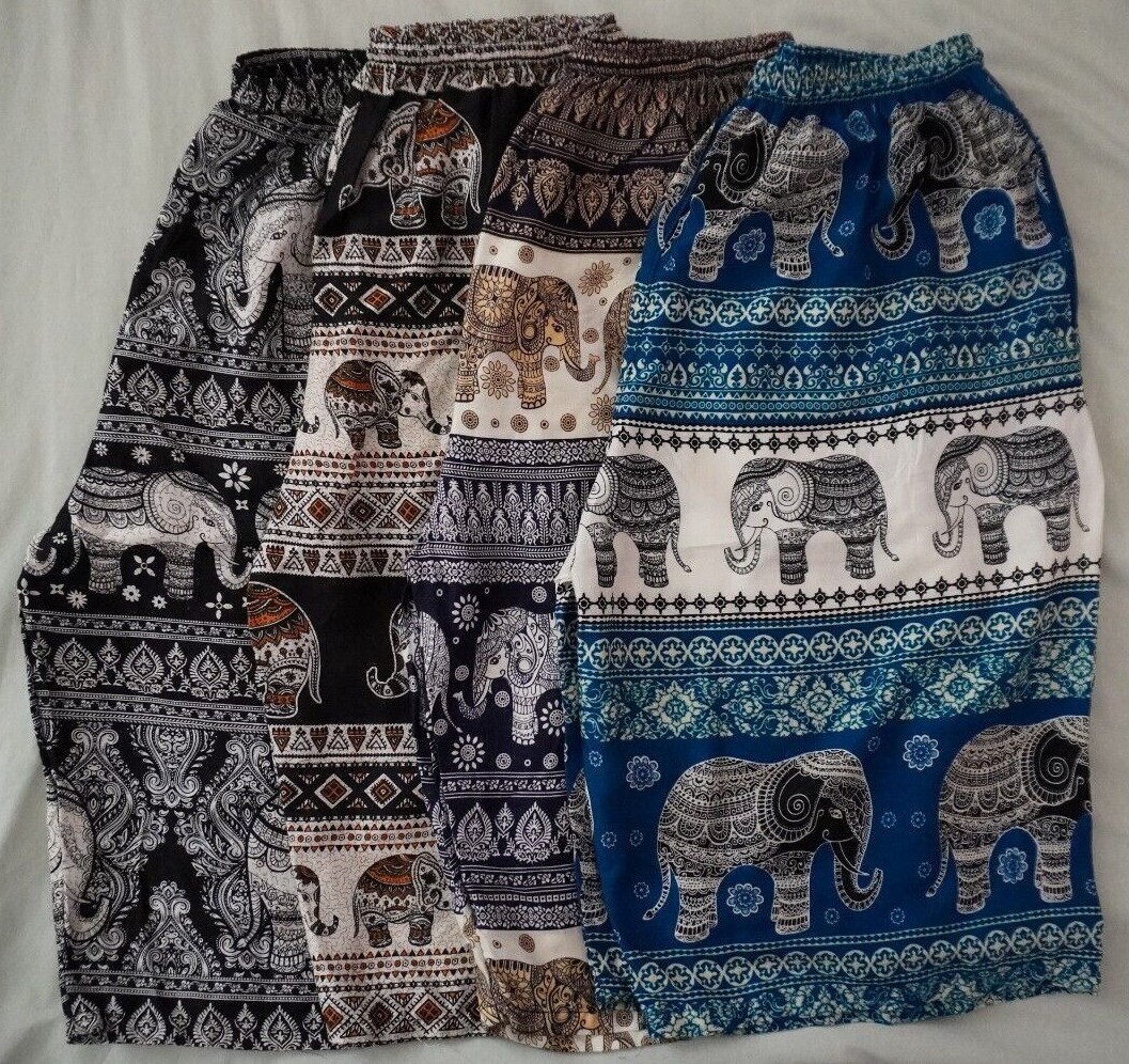 Thai Elephant Shorts Unisex (Rayon, Shorts Length 24