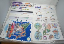 25 MIKE ROWE TATTOO FLASH SHEETS SIGNED 1995, 1996, 1997, 1998, 2000