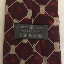 Robert Talbott Best of Class Red Gray Geometric Power Tie 100% Silk USA Made FS