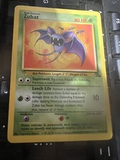 Pokemon Zubat #57/62 Rarity Rated Common Cards are in Near Mint Condition