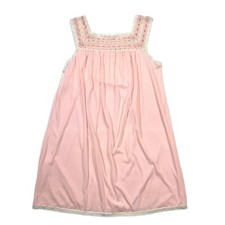 Vintage Aristocraft by Superior Pink Sleeveless Embroidered Lace Night gown L