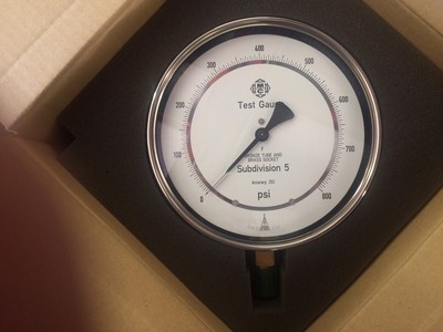 ZJT McDANIEL CONTROLS 0-800 PSI PRESSURE TEST GAUGE .25% ACCURACY
