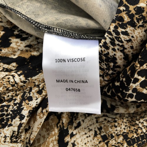 NEW Sportsgirl Beige Snake Print Slip Midi Skirt Size 6 Lightweight High Waist - Picture 5 of 5