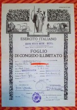 Foglio di Congedo Illimitato 1952