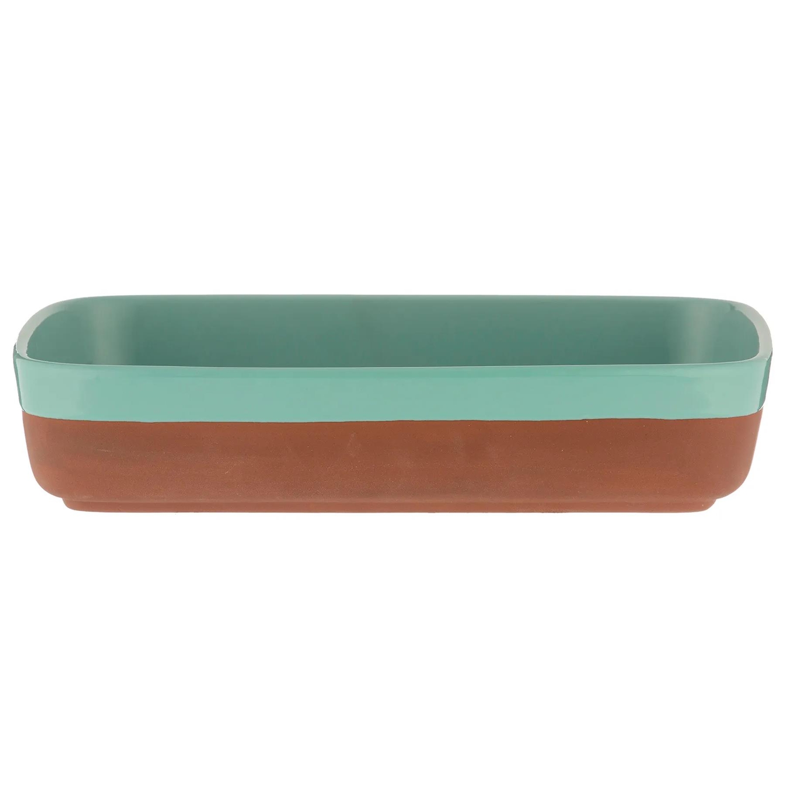 Typhoon World Foods Aqua Terracotta Serve Bowl - Rectangular Dish