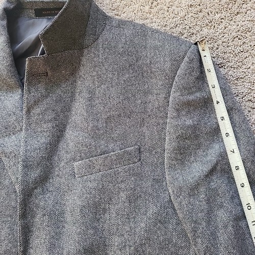 Jos A Bank Reserve Blazer Herren 41R Grau Italienisch Wolle Kaschmir Mischung Sport Mantel - Bild 13 von 21