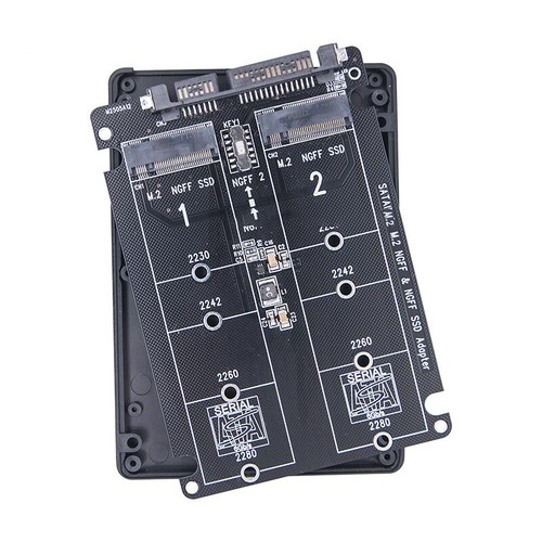 Dual M.2 NGFF To SATA 3.0 SSD USB Adapter Set 2in1 External Hard Drive Box ZC - Afbeelding 9 van 15