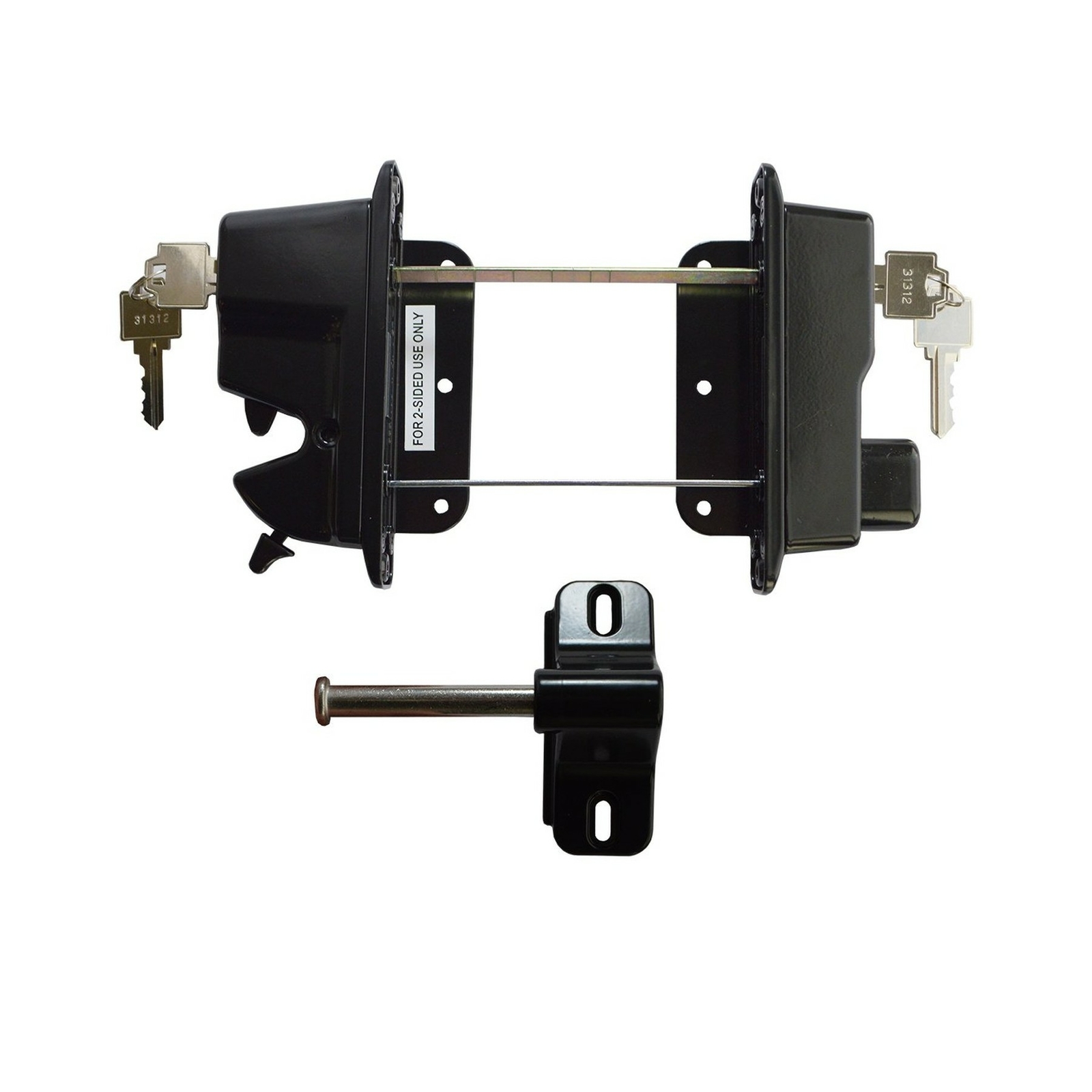 Keystone Black Zinc Diecast Metal Key Lockable Latch | 2-Sided | Keyed Alike ...