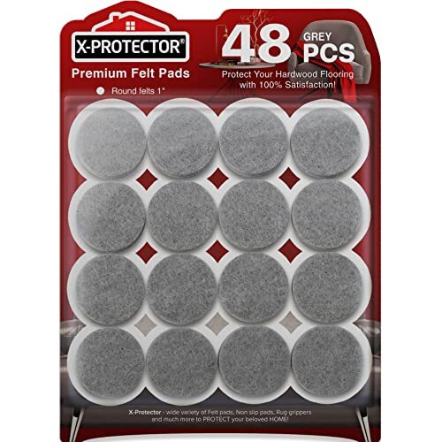 Felt Furniture Pads X-PROTECTOR – 48 Premium felts Pads Floor Protector (f5J)