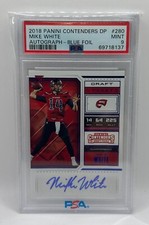 MIKE WHITE 2018 Contenders Draft Rookie Ticket BLUE FOIL PSA 9