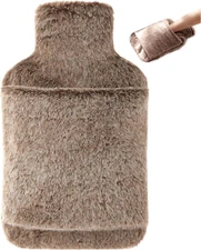 Hot Water Bottle with Cover - 2L Hot Water Bag with Hand Pocket, for Hand Feet W