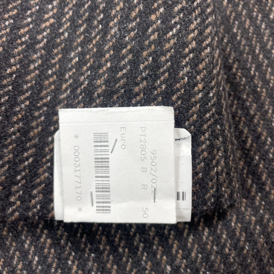 Abrigo Belvest Marrón Negro Patrón Lana Cachemira Camel Talla Hombre 40R Nuevo con Etiquetas Foto 4 de 4