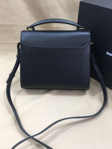 YSL yves saint laurent cassandra top handle shoulder bag black - Picture 4 of 8