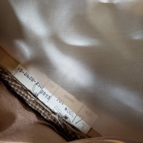 Vintage DOBBS Size 7 1/8 Pace Setter Collection Tweed Brown Suede Fedora Hat - Picture 9 of 11