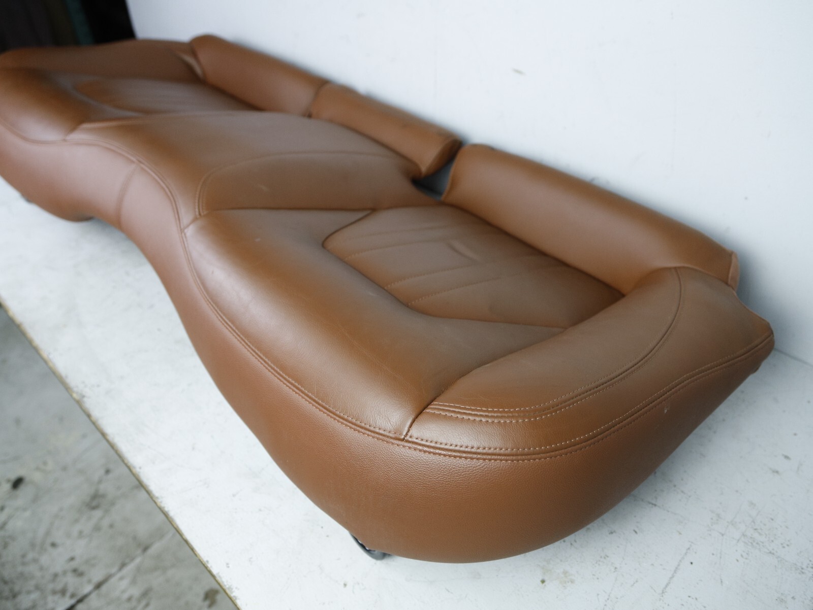 14-17 Maserati Ghibli M157 Rear Seat Bottom Cushion Lower Brown Cuoio OEM 52k