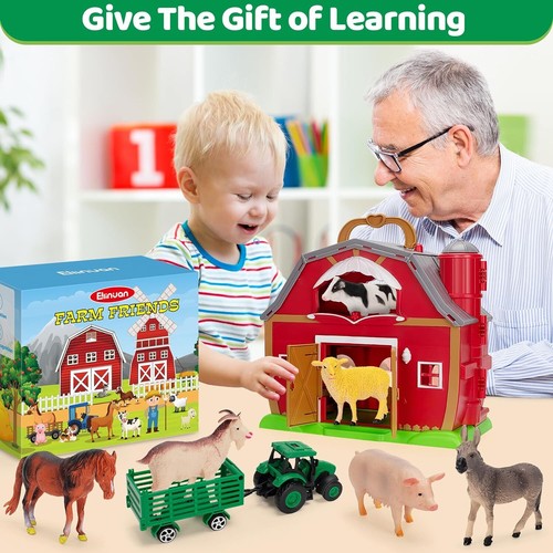 Farm Animals Toys for 1 2 3 4 5 Year Old Toddlers Girls Boys, Big Red Barn... - Picture 7 of 7