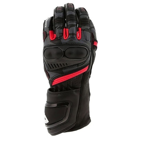 Rev'it Leather Motorcycle Gloves League Black Grey Red Medium Sport Motorbike - Picture 3 of 8