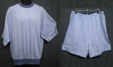 Pyjama Herren hellblau kurz Gr. 52