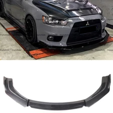 For Mitsubishi LANCER Universal Front Bumper Lip Spoiler Splitter Carbon Fiber