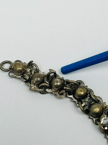 Vintage Turquoise Statement Bib Necklace Choker Silver plated Egyptian Revival - Picture 6 of 15