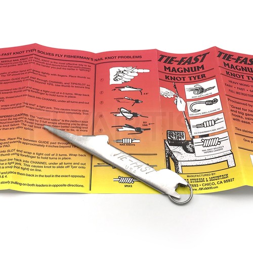 TIE-FAST KNOT TYER - Nail Knot Tying Tool - Magnum or Standard - Fly Fishing NEW - Picture 3 of 5