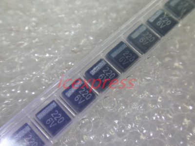 100pcs 3528 6.3V 220uF 227 B-type 10% SMD Tantalum Capacitors