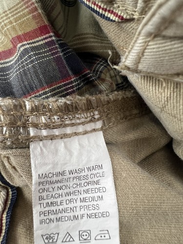 Izod Shorts Mens 42 Brown Cargo Plaid Outdoor Casual 100% Cotton - Picture 11 of 11