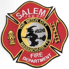 Salem - 1626, Massachusetts  "Witch City - 1626" (4" x 4" size) fire patch
