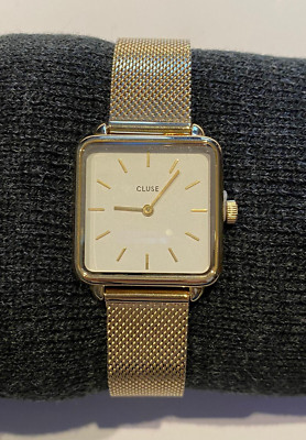 Cluse Damenuhr La TétragoneFS2725 Edelstahl goldfarben 