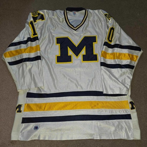 Vtg Michigan Wolverines Hockey Cliff Keen Authentic Game Jersey XL 1990s