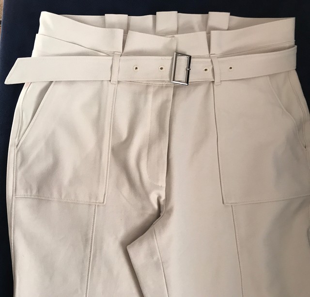Woman White House Black Market Tapered Ankle Pants Size 4 Beige Pull on for sale online | eBay