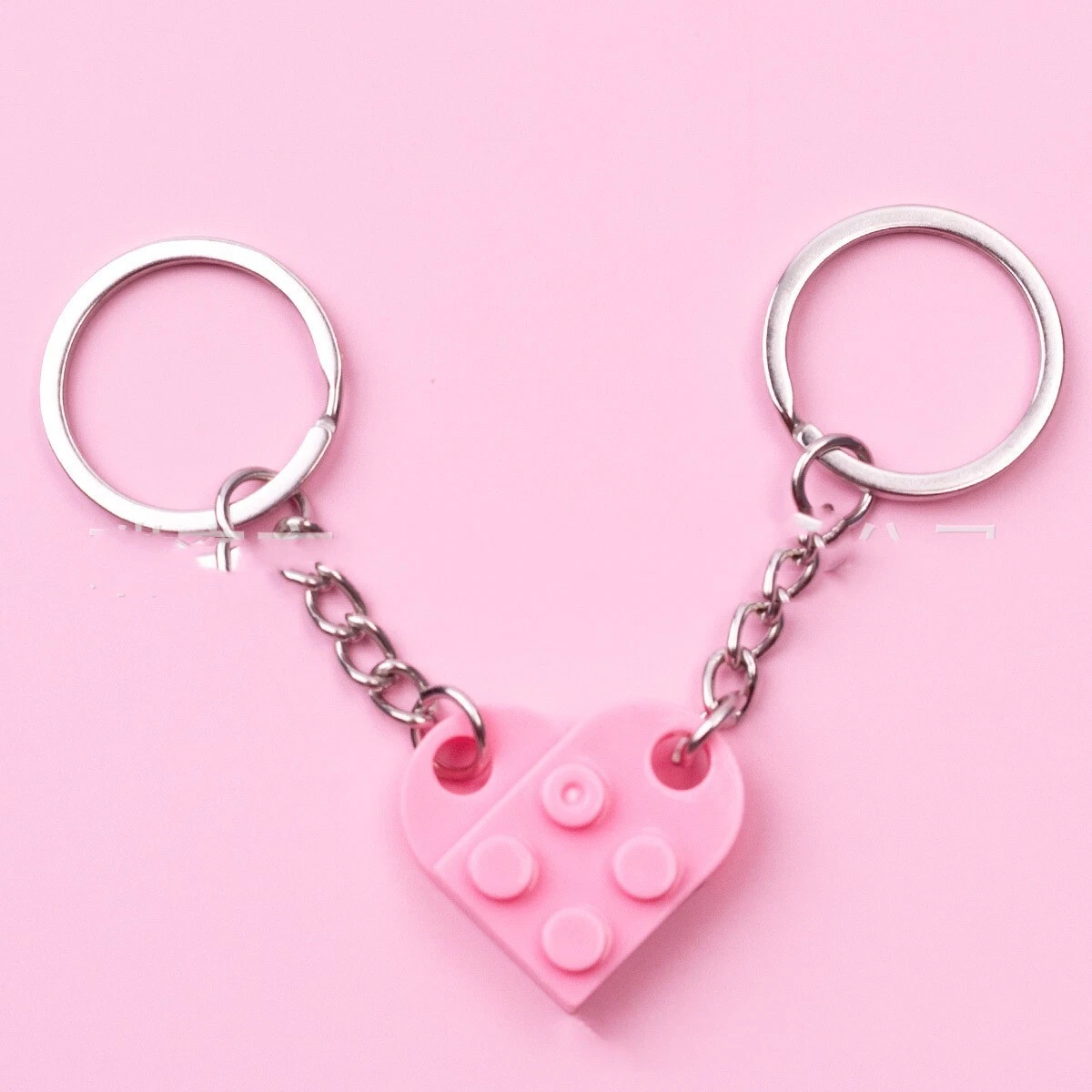 lego heart keychain pink eBay