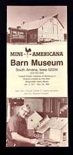 1983 South Amana Iowa Mini Americana Barn Museum H Moore Vintage Travel Brochure