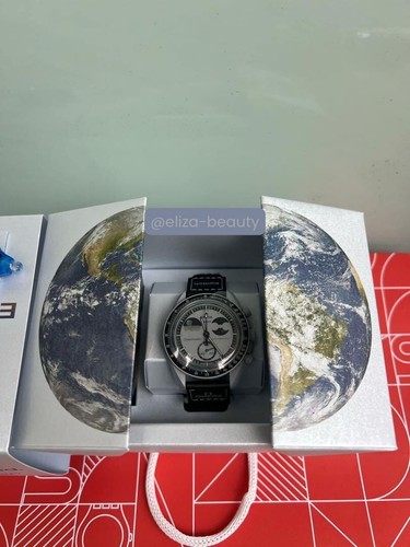 IN HAND: Swatch x Omega Mission to the “EarthPhase” - MoonSwatch Authentic🌘🌍 - Picture 2 of 7
