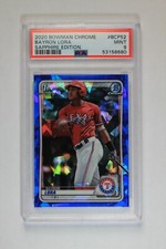 2020 Bowman Chrome Sapphire BAYRON LORA #BCP52 Rookie Card PSA 9 Mint RC