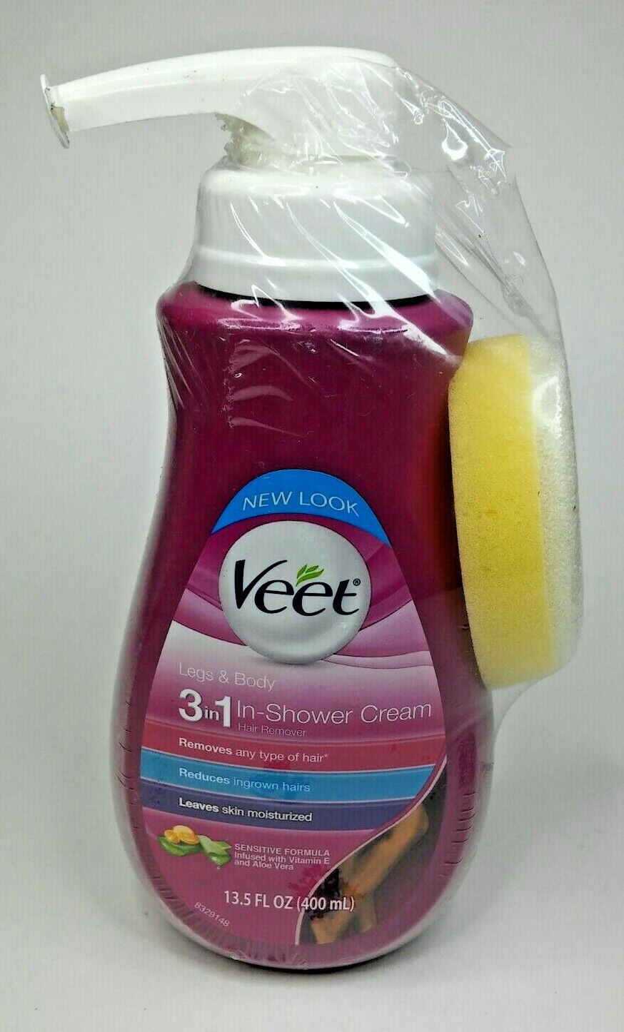 Veet 3in1 In Shower Cream Sensitive formula Hair Remover 13.5 oz Legs & Body 