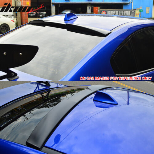 Fits 15-21 Subaru WRX & STI V Style Rear Roof Spoiler Painted #D4S Crystal Black - Picture 2 of 8