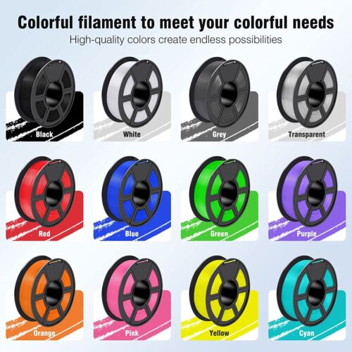 Filamento per stampante 3D 1 kg blu PETG SUNLU 1,75 mm PETG 2,2 LIBBRE senza bolla +/-0,02 mm - Foto 6 di 12