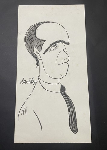 Caricature by Juan David Posada. ¨Oscar Niemeyer¨ 1962. Original signed. - Picture 2 of 12