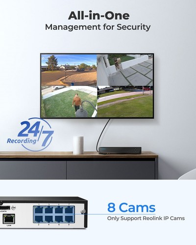 Reolink 16MP 8CH Home PoE Security Camera Kit NVR Network Video Recorder 2TB HDD - Picture 4 of 13