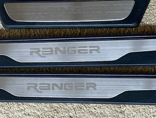 FORD RANGER T6 (2012+) DOOR SILL SCUFF PROTECTOR PLATES LOGO INSERT - RN001 - Picture 3 of 4